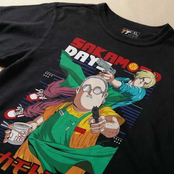 Футболка для подростка мальчика с принтом Дни Сакамото Размер 160 Anime10916 Днепр