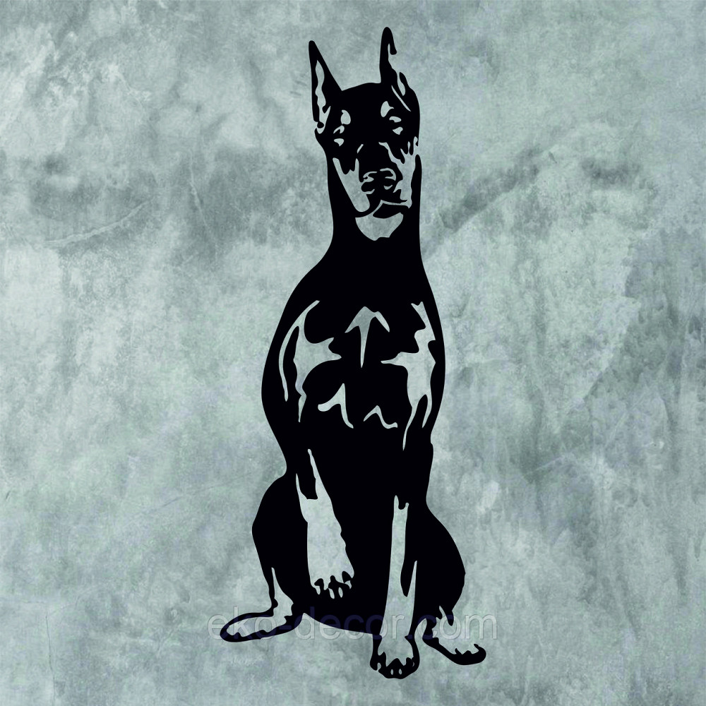 Декоративне настінне Панно «Доберман», Декор на стіну 90*36 см, Чорний Київ - фото 10
