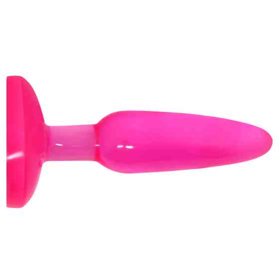 Анальная пробка на присоске BAILE Butt Plug, розовая, 14 × 3.5 см Sex Aura Киев