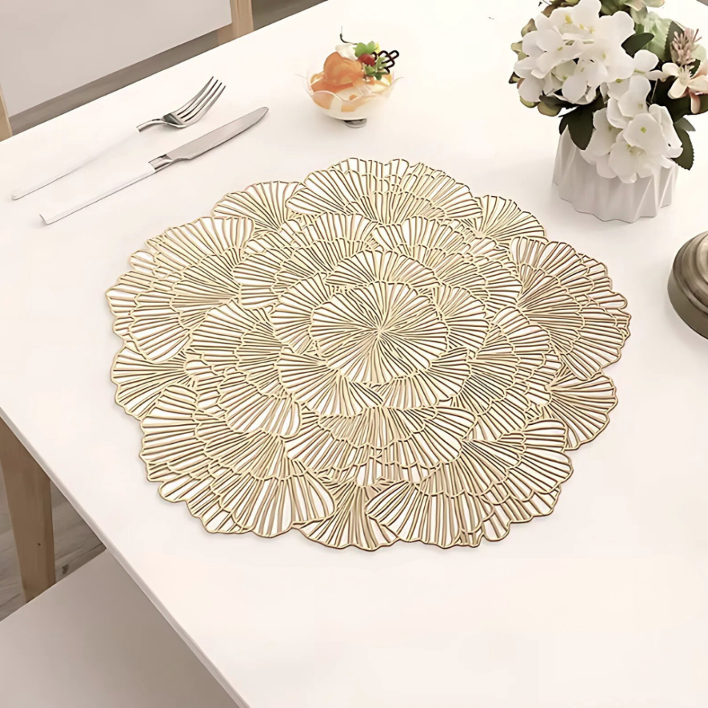 Сервірувальна серветка під гаряче ажурна, килимок сервірувальний килимок золотистий набір 2 шт Кам'янець-Подільський - фото 2