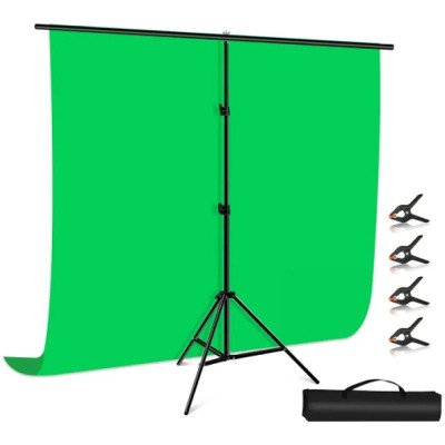 Фон Puluz PU5205G background with stand 200x200 cm green (PU5205G) Винница - изображение 1