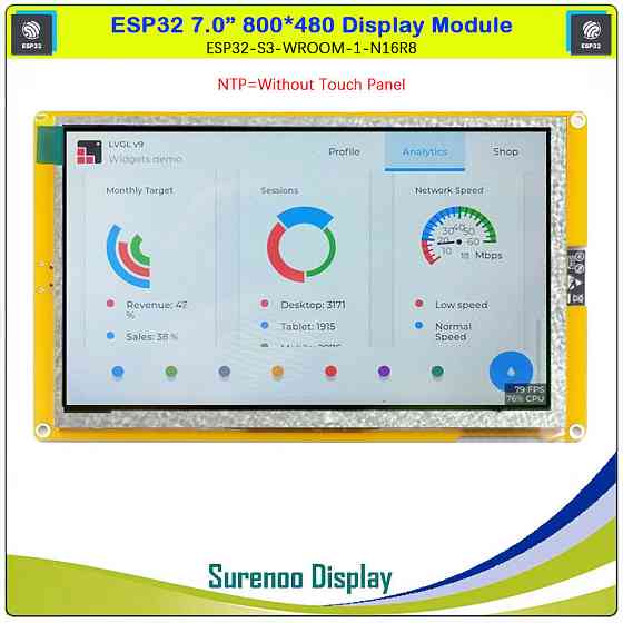 Модуль дисплея ESP32 7.0” дюймов 800×480 с сенсором, Wi-Fi, Bluetooth, PSRAM 8MB, FLASH 16MB для Ard Киев