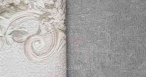 Шпалери вінілові на флізеліні AdaWall Signature1.06х10 під шкіру структурні сірі Київ