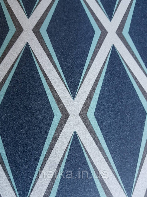 Обои флизелиновые Decoprint Elisir EL21063 геометрические фигуры 3д ромбы темно синие серые коричневые бирюза Киев - изображение 2