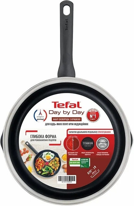 Сковорода з кришкою Tefal Day by Day 20 см (B5580223_SET) ( 13019 ) Харків - фото 8