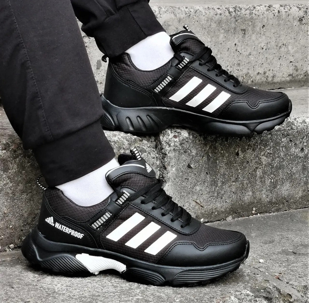 Термо Кроссовки Adidas Waterproof Мужские Еврозима Адидас Чёрные (размеры: 41) Днепр - изображение 1