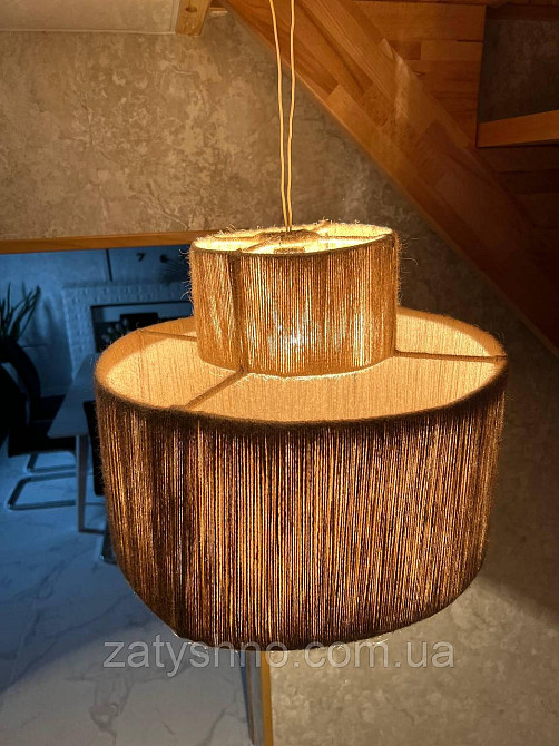 Люстра плетена натуральна Київ - фото 6