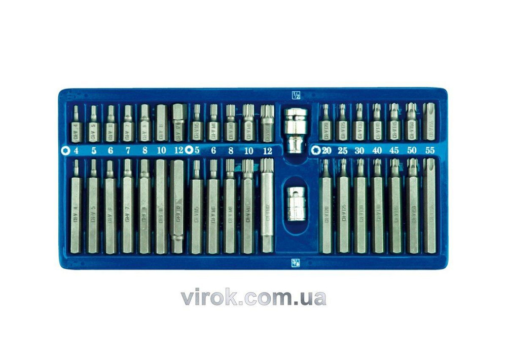 Насадки викруткові (біта) VOREL Cr-V, на тріщатку спеціальні, в метал. боксі. Набір 40 шт. [10] Одесса - изображение 1