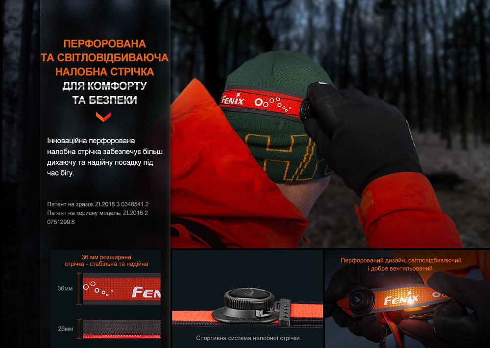 Ліхтар налобний Fenix HL32R-T червоний Київ - фото 14