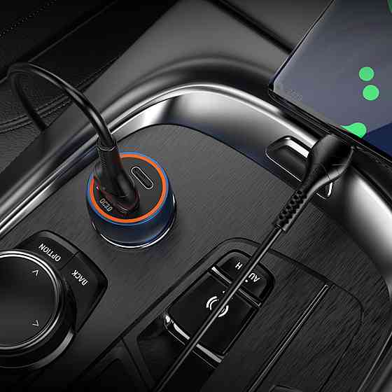 Автомобільний зарядний пристрій HOCO Z46A Blue whale PD20W+QC3.0 car charger Sapphire Blue Киев