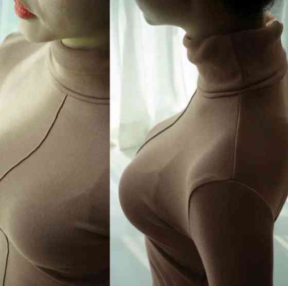 Жіноча тепла базова водолазка "Kelly" оптом| Батал Капучіно, 50-52 Київ