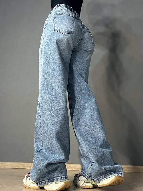 Джинсы женские Sherocco 5218 WIDE LEG палаццо с резинкой на талии большие размеры голубые, голубой, З2, 32, 89 см, 115 см Киев - изображение 15