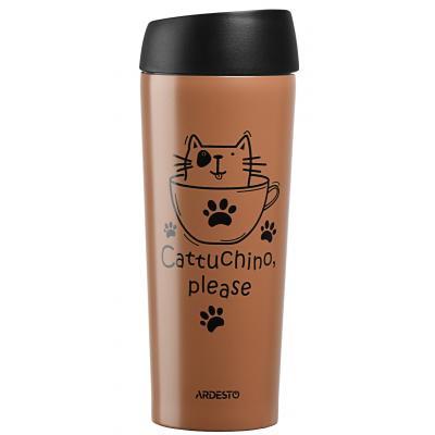 Термочашка Ardesto Coffee Time Cat 450 мл Mocco (AR2645DMM) Винница - изображение 1