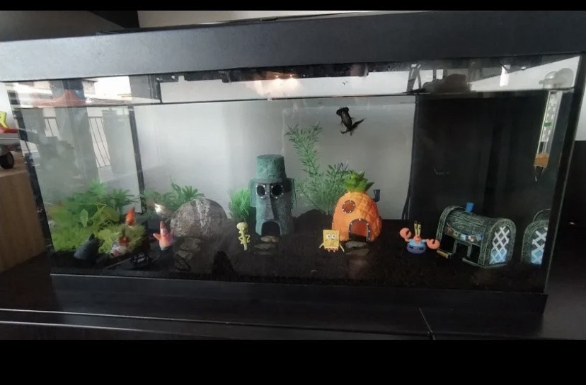 Декор для акваріума з мультфильма Губа Боб акваріумний 8 фігурок пластик різнокольровий Київ - фото 4