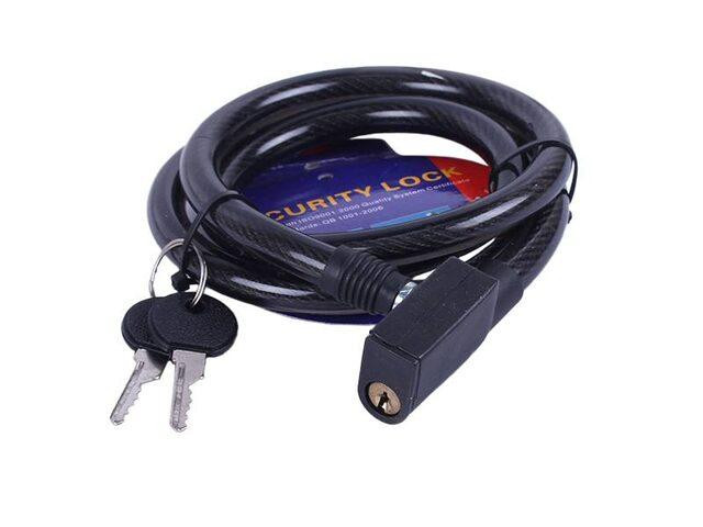 Замок протиугінний тросовий 12 мм*1000 мм (під ключ) ZX2108 Мукачево - фото 1