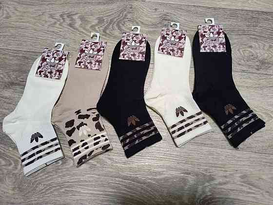 Женские носки средней высоты из хлопка в наборе (5 штук) Adidas. Размер 36-41 Киев