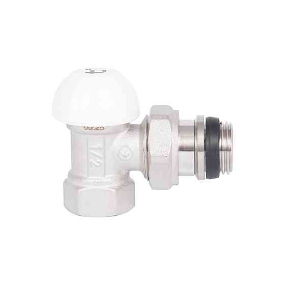 Кран радіаторний Thermo Alliance Standart Powerful 1/2" з антипротіканням кутовий SF233W15 Київ
