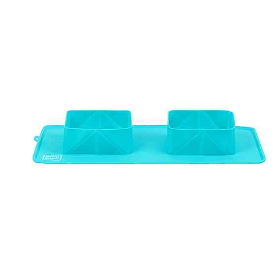 Миска складана WAUDOG Silicone,385х230х50 мм блакитний Київ