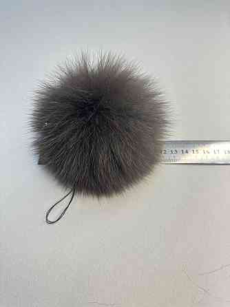 Помпон з натурального хутра песця Темний соболь Харків