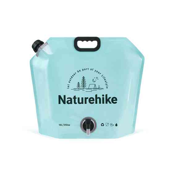 Складной контейнер для воды из полиэтилена Naturehike CNK2450CF027, 10 л, голубой Киев