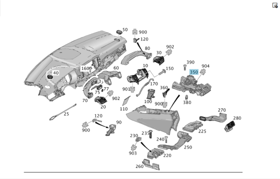 Mercedes-Benz  A1668300008 Вентилятор заднього клімату G-class W463 ML/GLE W166 GLE Coupe C292 G-class W465 GL/GLS X166 Одеса