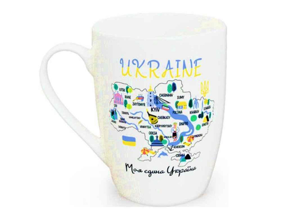Чашка 360мл Капучино Моя єдина Україна 1744 в под. коробці ТМ KVARTA   Solmir Київ - фото 1