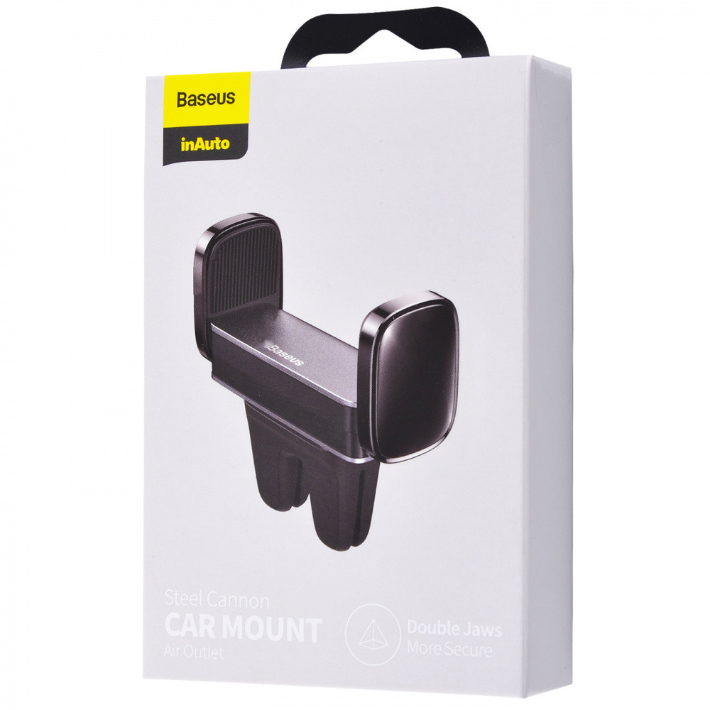 Тримач телефону автомобільний Baseus Steel Cannon Air Outlet Car Mount чорний Львів - фото 2
