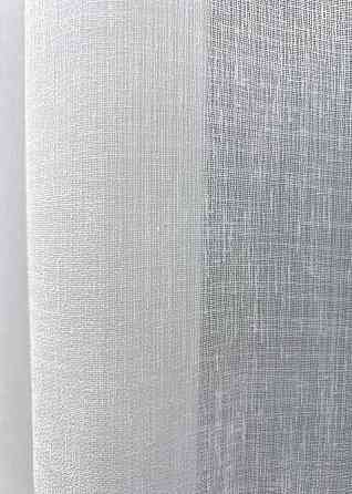 Тюль VR-Textil 2037т Лен Шлифованный однотонный с отблеском Белый 400х270 см (42-1158) Киев