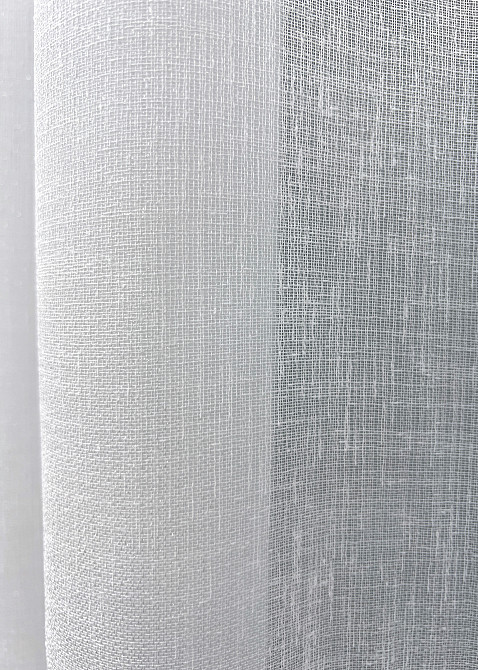 Тюль VR-Textil 2037т Лен Шлифованный однотонный с отблеском Белый 400х270 см (42-1158) Киев - изображение 5