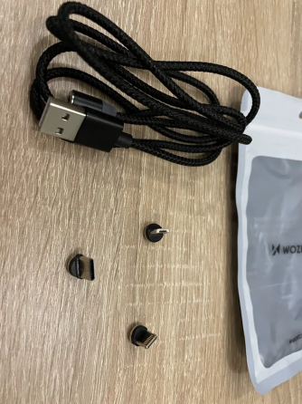 Кабель зарядний магнітний USB - Lightning + Type C + Micro USB Луцьк