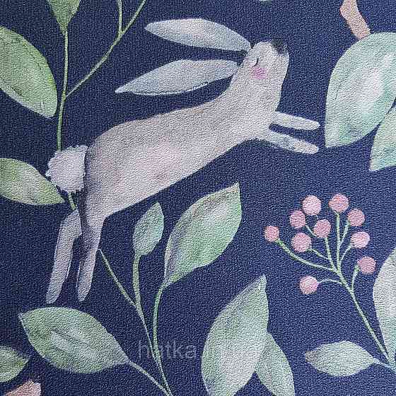 Флізелінові шпалери дитячі BN Doodleedo 0,53 х 10 м тварини олені квіти листя зелені на чорному Київ