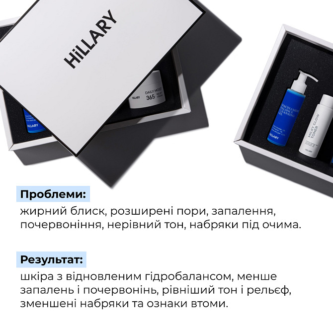 Комплексний б’юті-сет для жирної та комбінованої шкіри Perfect Niacinamide Sebo Balance Hillary Вінниця - фото 4