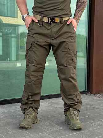 Чоловічі військові штани олива літні ріп-стоп, тактичні польові штани ЗСУ для армії і штурму Львів