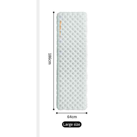 Матрац надувний одномісний UL Naturehike CNK2450WS012, 186*64, сірий Киев