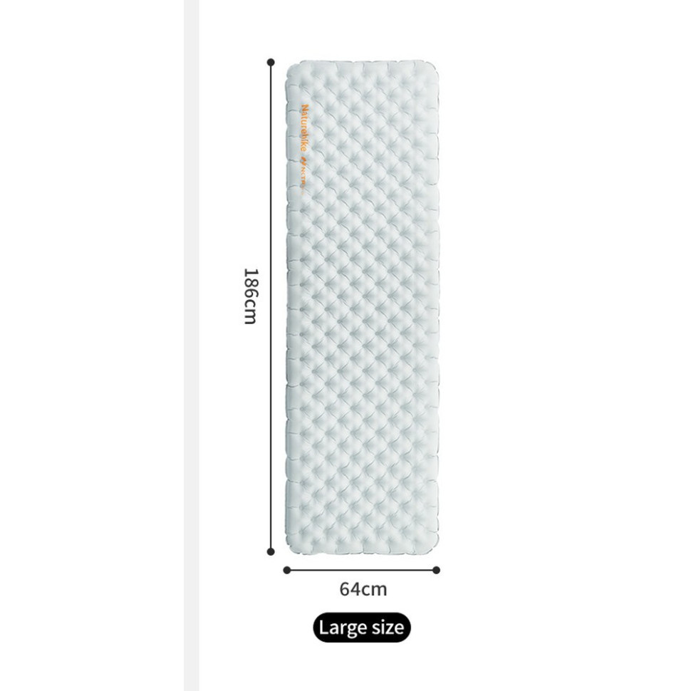 Матрац надувний одномісний UL Naturehike CNK2450WS012, 186*64, сірий Киев - изображение 2