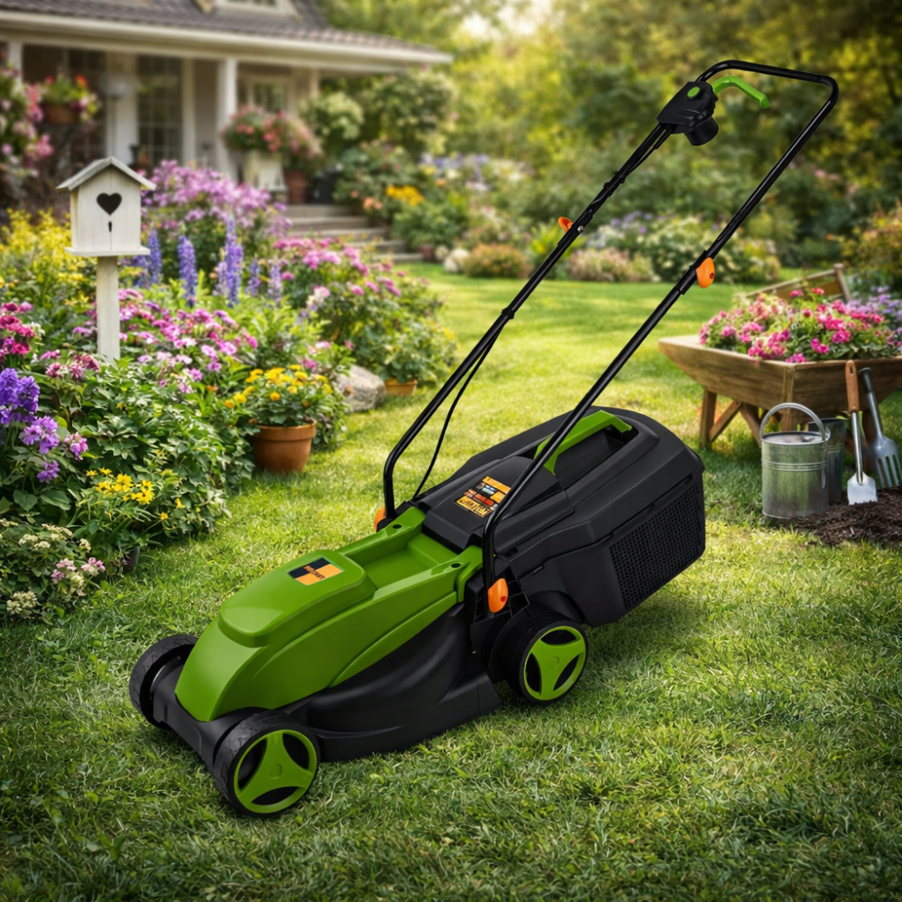 Газонокосарка електрична для газону Procraft NM-1600,Електричні газонокосарки  1000 Вт,Садова ручна газонокосарка Львів - фото 1