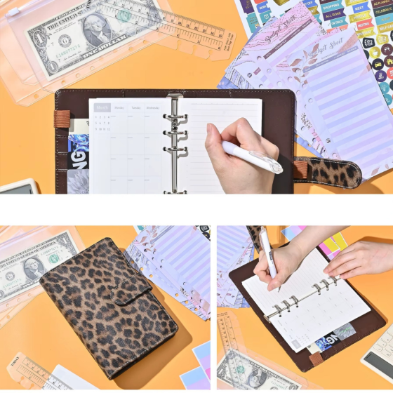 Блокнот-планер для финансов формат А6,планер бюджета и хранения денег,органайзер леопардовый Каменец-Подольский