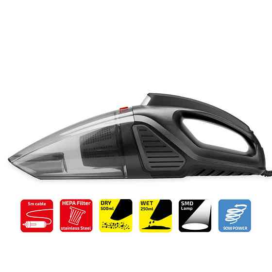 Пилосос автомобільний "Turbo Power PRO" 12В 90Вт 5м Heyner, 243100 Київ