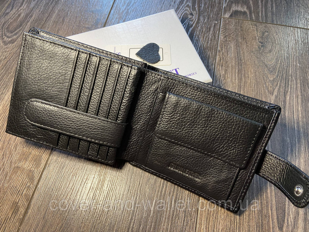 Чоловічий шкіряний гаманець з кредитнецею для пластикових карток ST Leather Київ - фото 6
