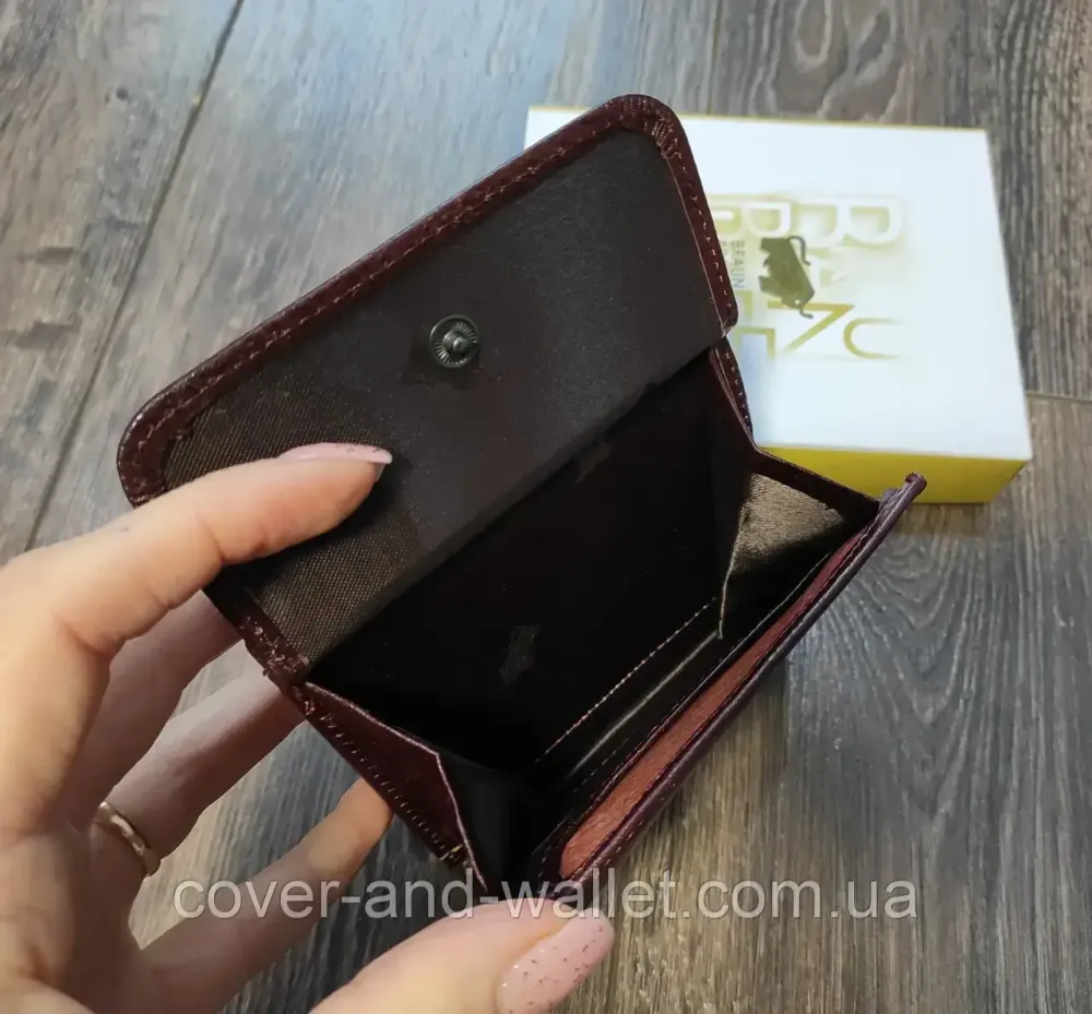 Невеликий жіночий гаманець з гладкої шкіри з монетницею Braun Buffel Чорний Київ - фото 7
