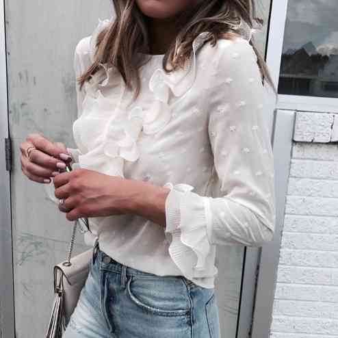 Жіноча блузка з довгим рукавом білий Київ