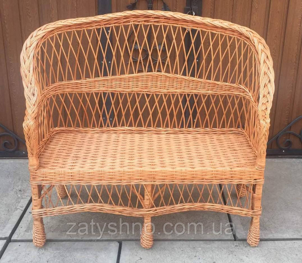 Диван плетеный  на 3 натуральный из лозы Киев - изображение 6