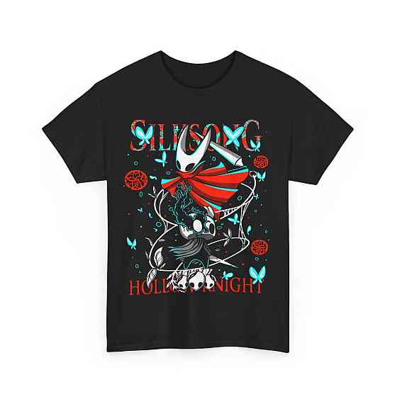 Футболка для мальчика аниме Холлов Книгхт Силксонг Винтаге оверсайз (рост от 165 до 180 ) Черний AnimeJ0008m Днепр