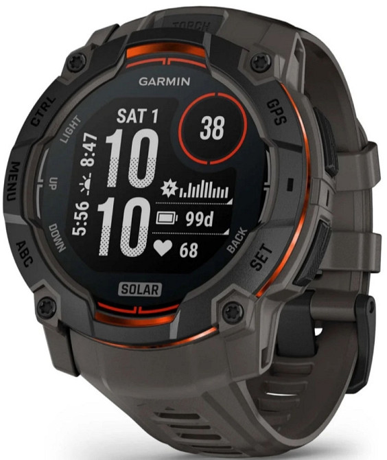 Смарт -Часы Garmin Instinct 3 50mm Solar Black with Charcoal Band. Київ - фото 8
