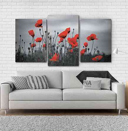 Модульна картина Маки Art-215_3 Київ