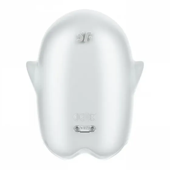 Вакуумний кліторальний стимулятор із вібрацією Satisfyer Glowing Ghost White Львів