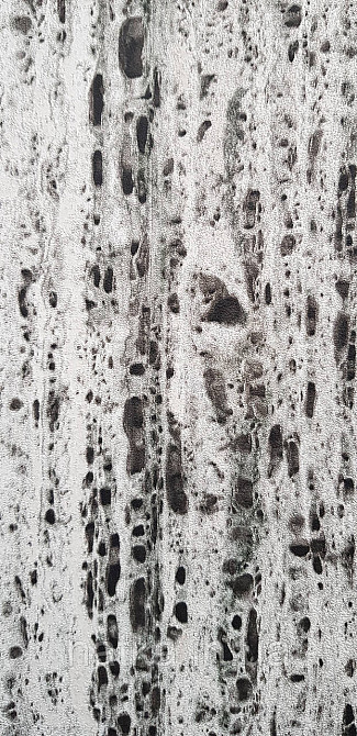 Шпалери вінілові на флізеліні Marburg Travertino 1.06х10 абстракція смуги кори дерева чорні сіро-бежеві Київ - фото 4