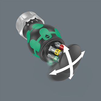 Викрутка з тріскачкою Wera з магнітним тримачем 1/4'' магазин з бітами в ручці PH/SL/Torx 05008891001 Одеса