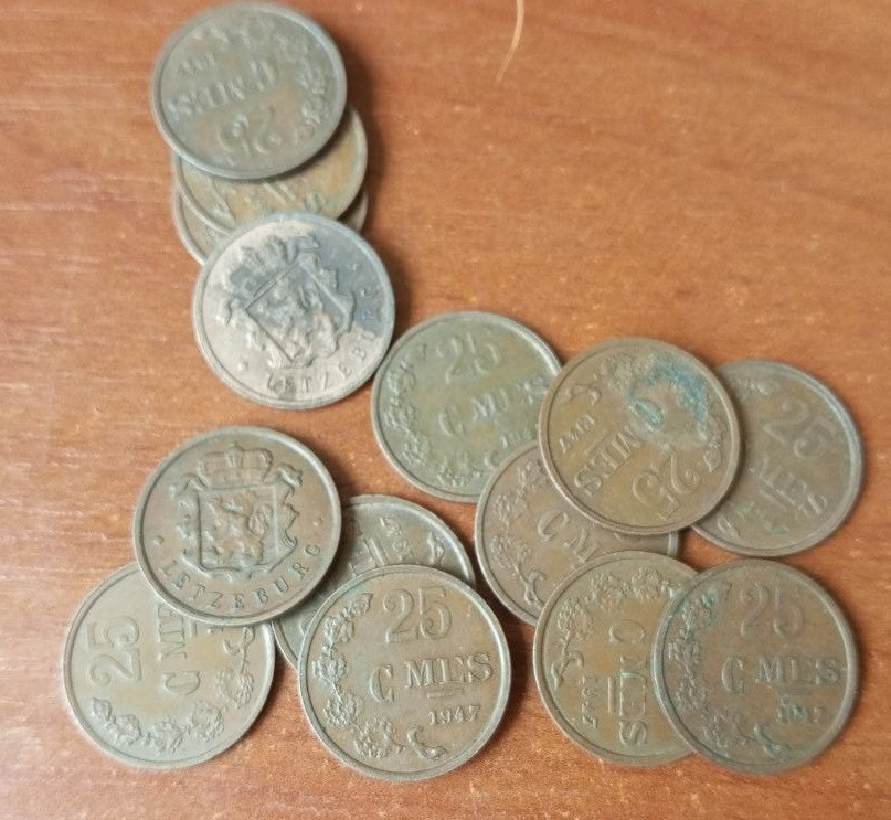 Люксембург 25 сантим 1947 Полтава - фото 1