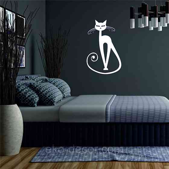 Декоративное настенное Панно «Кот» Декор на стену 90*57 см, Белый Киев